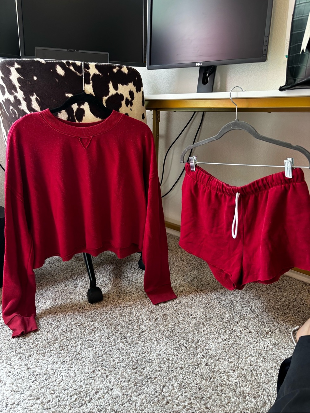 Colsie Red Fleece Crewneck Sweatshirt